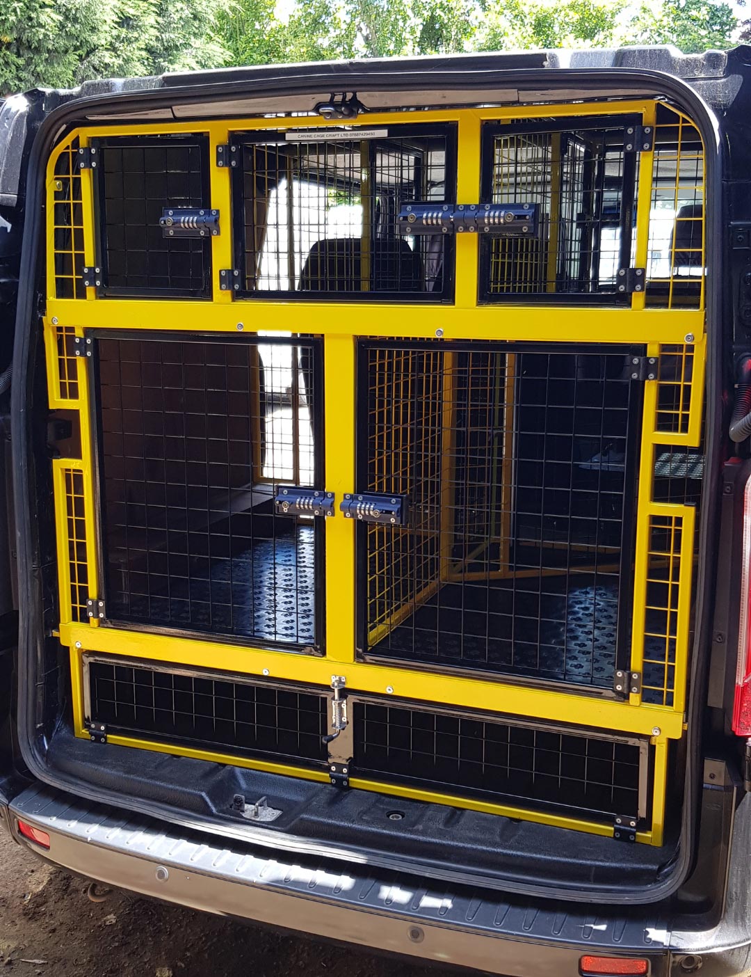 yellow dog cage